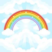 fondo de arco iris de colores vector