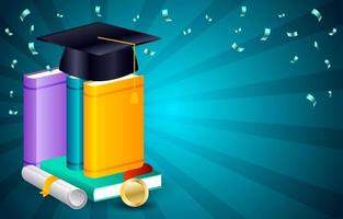 Happy Graduation Background Concept vector