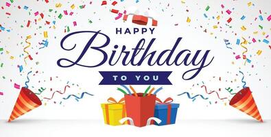 happy birthday greeting template vector