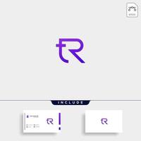 Letter TR RT R T Logo Design Simple Vector Elegant