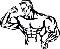 motivational t shirt design with bodybuilder vector