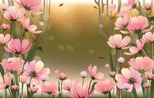 Autumn Flowers Background vector