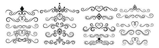 Seth selection of various line ornaments elements - Vector