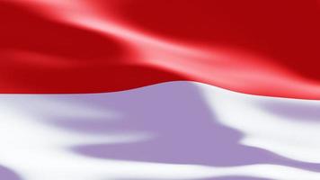 Indonesian flag Closeup waving in wind with slow motion video