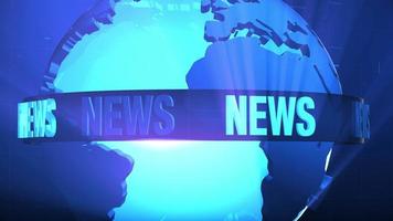 3D World News Background Loop video