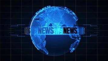 3D World News Background Loop video