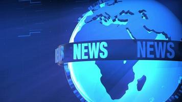 3D World News Background Loop video