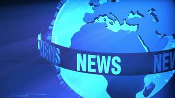 3D World News Background Loop video