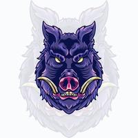 Boar Head Mascot Illustration vector