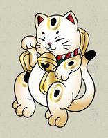 lucky cat tattoo vector