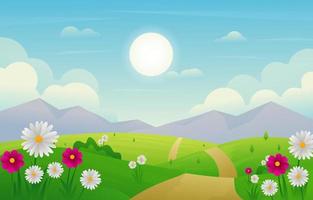 Background of Spring Landscape vector