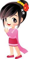 thaigirl cartoon vector clipart cute kawaii