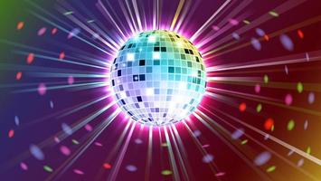 Disco ball background vector