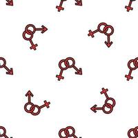 seamless pattern of Female and male gender symbols vector