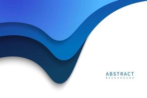 Abstract blue curve overlap background. Modern bright gradient art backdrop or banner for business. Vector illustration