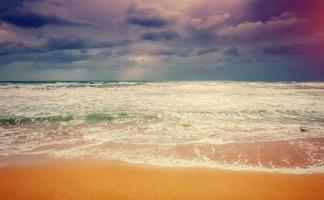 waves on the sea landscape  a background of blue sky photo