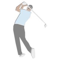 Male Golf Player. vector