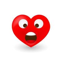 Shocked Heart Emoji vector