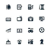 Hobbies and Activity Icons vector