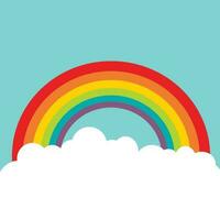 arcoiris en las nubes vector