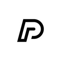 vector de plantilla de diseño de logotipo de letra p o pp