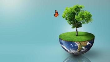 World Ecology, World Environment Day, World Earth Day, and Saving environment. photo