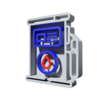 3D Icon Gas Station PNG Transparent.