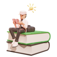 3d Illustration Character, High School Boy png