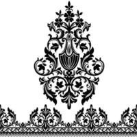 Seamless damask pattern vector