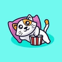 Cute cat mascot vector illustration