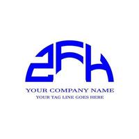 ZFH letter logo creative design with vector graphic photo