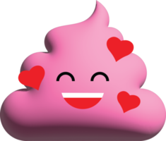 cute poop 3D emoticons png