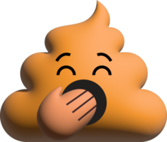 cute poop 3D emoticons png