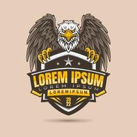 Eagle and Shield Logo to enter Logo name. Esports logo. Game logos. Vector illustration