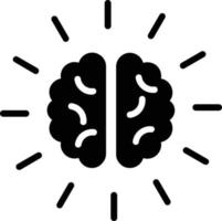 Brain Glyph Icon vector