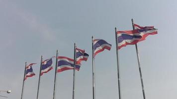 Thailand flag set wave smooth in the wind - national flag freedom concept video