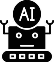 AI Glyph Icon vector