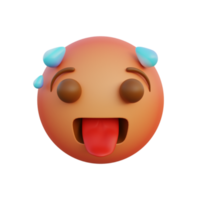 Emoticon expression hot face png