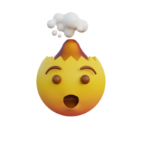 Emoticon expression mind blown or head explosion png