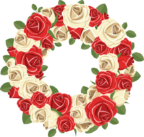 Flower wreath clipart design illustration png