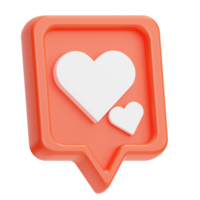 love chat illustration 3d png