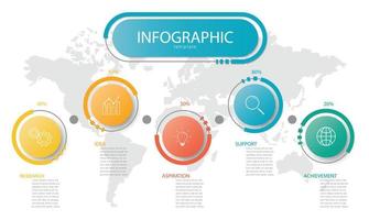 presentation business info-graphic template, abstract infographics number options template,used for web design, business step options, banner. Vector illustration