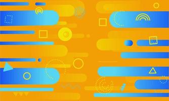 blue and orange geometric abstract modern background with summer feel vector