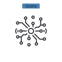 neural networks icons  symbol vector elements for infographic web