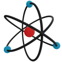 Atom 3D Illustration png