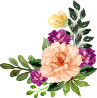 arreglo floral de otoño dibujado a mano png