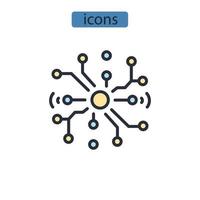 neural networks icons  symbol vector elements for infographic web