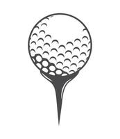 golf ball on tee vector