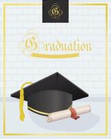 graduation celebration card vector