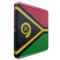 Vanuatu Left View 3d textured glossy square flag png